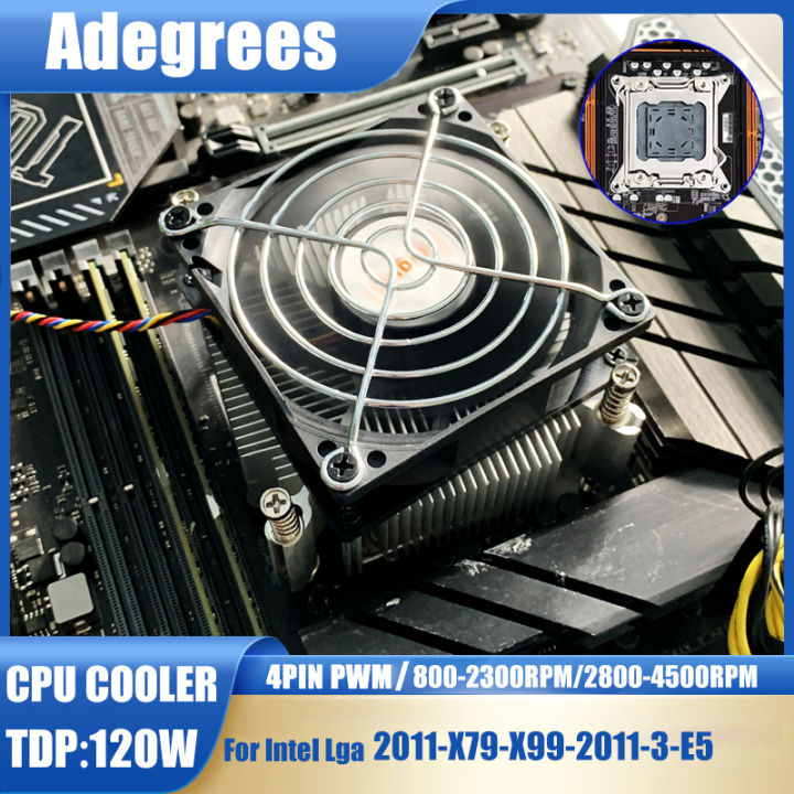CPU Air Cooler 4PIN PWM TDP 120W 80MM X99 Processor Cooler PC Radiator Cooling Fan for Intel 2011 X79 X99 E5 2011-3 Ventilador