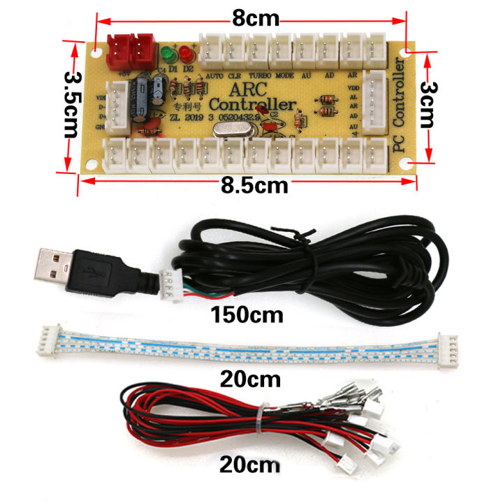 Copy%20SANWA%20Game%20Machine%20Arcade%20Console%20DIY%20Kit%208%20Way%20Joystick%20Push%20Buttons%20For%20PC%20Raspberry%20Pi%20Zero%20Delay%20USB%20Board%20Controller%20-%20Image%207