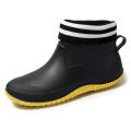 Men's Ankle Rain Boots Women's waterproof Shoes Non-slip Waterproof Work Shoes Winter Warm Cotton Platform Soft Sole Rain Shoes.
