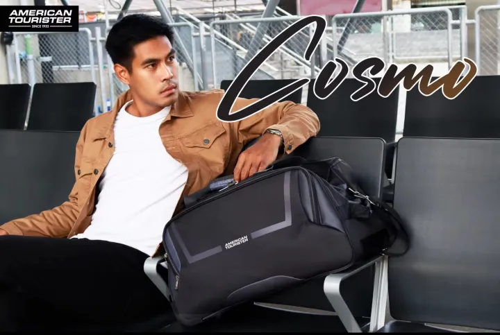 American%20Tourister%20Travel%20Bag%20with%20wheel%20and%20handle%20luggage%20style%20*100%25%20Authentic%20*Since%201982%20*COSMO%20GREY%20*60%20liters%20capacity%20-%20Image%205