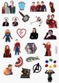 Marvel DC Marvel A5 uncut sticker, Avengers Spider-Man sticker Iron Man , Captain America. 
