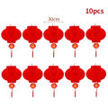 10pcs Chinese New Year Decoration Red Lantern Newyear Dragon Year Traditional Lanterns Wall Decor Japanese Lantern Asian Decor. 