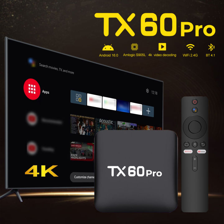 Velec Android 16 TV Box 16+256GB 4K Video Decode Dual WiFi Streaming Media Player Supports Netflix & YouTube Home Entertainment