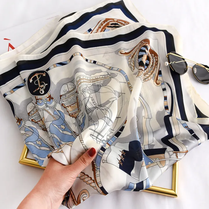 90*90cm%20Women%20Square%20Silk%20Scarf%20Luxury%20Brand%20Large%20Shawl%20Neckerchief%20Print%20Headband%20Female%20Foulard%20Bandana%20Wraps%20Hijab%20Scarves%20-%20Image%204