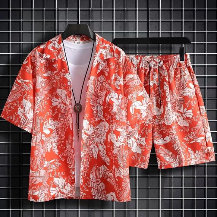 Hawaiian%20Beach%20Suit,%20Genderless%20Casual%20Shirt%20Shorts,%20Multi-color%20Optional%20-%20Image%203