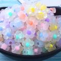 100pcs Sunflower Acrylic Beads Matte Transparent Mixed Color Star Spacer Loose Beads DIY Bracelets Necklace Jewelry Accessories.