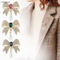 〔YY110〕Vintage Light Luxury Rhinestone Bow Brooches Women Clothing Coat Jewelry Accessries Gifts. 