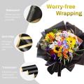 New 20 Sheets Gilt Edge Wrapping Paper Flowers  Wrapping Material Korean Style Birthday Wedding Florist DIY Wrapping Paper. 