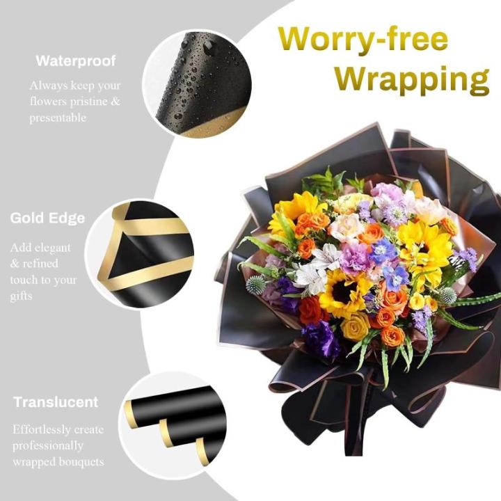New%2020%20Sheets%20Gilt%20Edge%20Wrapping%20Paper%20Flowers%20%20Wrapping%20Material%20Korean%20Style%20Birthday%20Wedding%20Florist%20DIY%20Wrapping%20Paper%20-%20Image%205