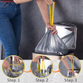 5 Rolls 20L/30L/60L Large Capacity Garbage Bag Smart Trash Can Drawstring Trash Bags Household Disposable Thickened Trash Pouch. 