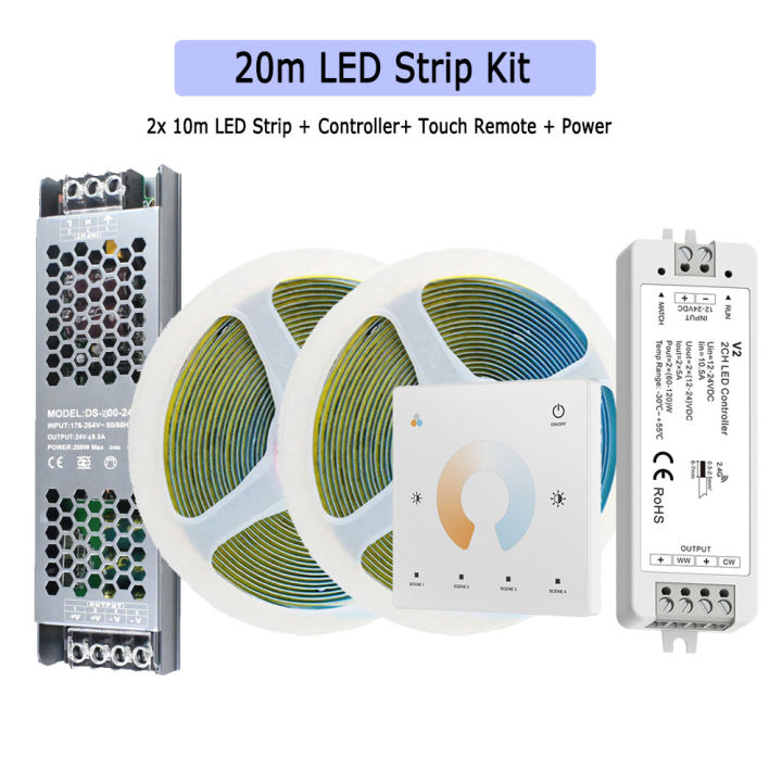 5M%2010M%2020M%20COB%20CCT%20LED%20Strip%2024V%20Flexible%20High%20Density%20Dimmable%20Room%20Light%202.4G%20RF%20Touch%20Remote%20Control%20Dual%20White%202700K-6500K%20-%20Image%207