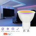 RGB LED Light Bulb 9W GU10 Graffiti WIFI Smart Bluetooth Bedroom Lamp Bulbs Adjustable Light. 