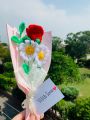 Handmade crochet flowers with complementary wrapping/for custom note message us/mother’s day gift/grafuation gift. 