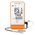 Elitech GSP-6 Digital Temperature And Humidity Data Logger Detachable Dual Probes -40℉ To 158℉ Max Accuracy Up To ±0.6℉ Audio Alarm Calibration Certificate Max/Min Value Display. 