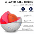 Caiton Pro Golf Balls - 4 Layers, DuPont Surlyn, Adds 30 Yards, Tournament Performance, Great Feel (12/6/3 Pack). 