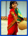 printed saree for baby girl (2-5) years multicolor/baby girl Gaya holuder sari. 