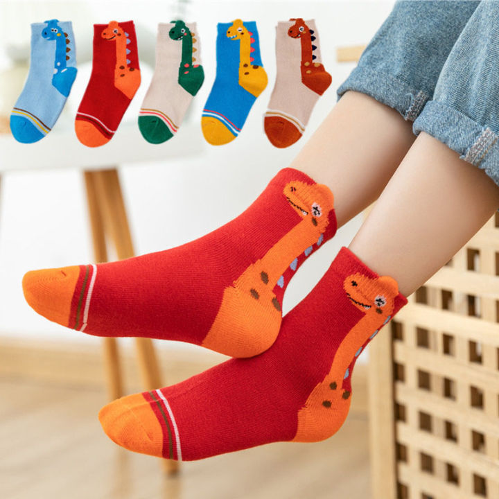 5%20Pairs%20Kids%20Socks%20Cartoon%20Dinosaur%20Pattern%20Comfortable%20Children%20Socks%20For%20Boys%20And%20Girls%20-%20Image%202