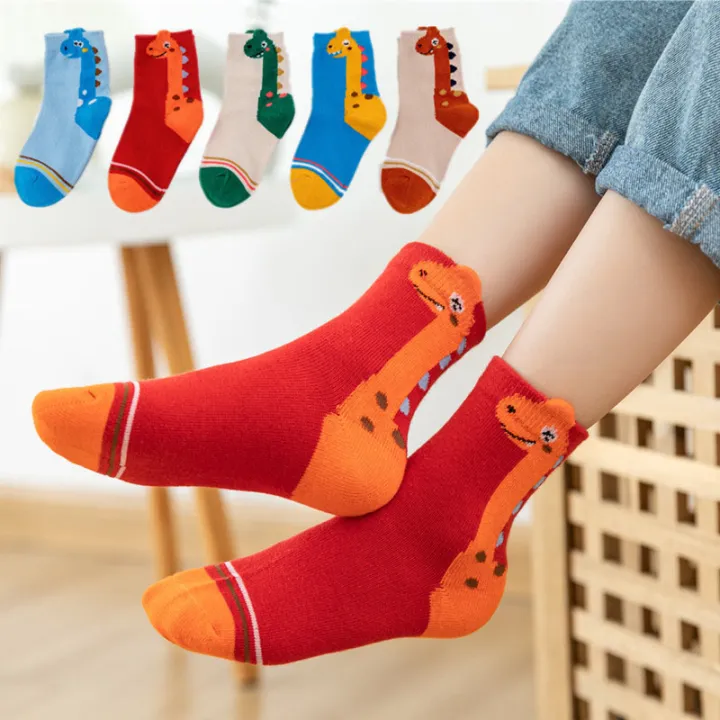 5%20Pairs%20Kids%20Socks%20Cartoon%20Dinosaur%20Pattern%20Comfortable%20Children%20Socks%20For%20Boys%20And%20Girls%20-%20Image%202