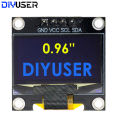 DIYUSER 0.96 Inch OLED SSD1306 White/Blue/Yellow 128X64 IIC I2C Serial Display Module 12864 LCD Screen Board For Arduino. 