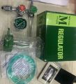 MEDICAL OXYGEN KIT – PRESSURE GAUGE WITH FLOW METER & HUMIDIFIER BOTTLE. 
