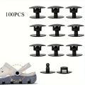 100pcs Plastic Shoe Rivets - Quick Repair Accessory for Foam Clogs and Slip-On Footwear - Durable Snap Fastener Buttons - Black. 