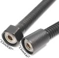 Black Flexible Tube Shower 304 Grade Stainless Steel 304 Hose Pipe/Hand Shower Tube/Health Faucet Pipe Jet Spray Tube Muslim shower pipe bidet toilet shower Black). 