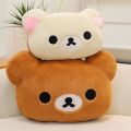 40/60cm Hot Kawaii Rilakkuma Plush Warm Hand Pillow Cartoon Bear Peluche Stuffed Toys Soft Cushion Girls Birthday . 