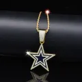 Hot Selling Icy Star Jewelry Stainless steel Twist Chain Football Cow and Boys Necklace for Men Rapper's. 