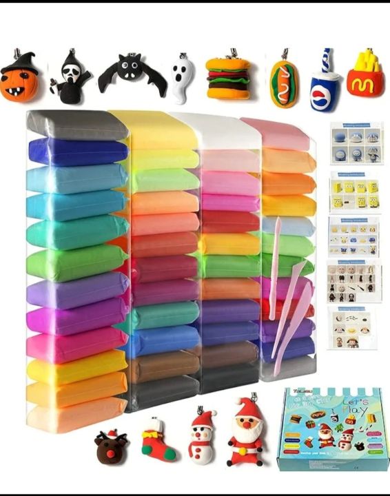 Different Color Fluffy Foam Clay (pack of 12\24\36 pcs)with Tools, Pack of 12 (1 Piece Each Color) Super Light DIY Clay for Model air Dry Clay Fun Toy, Creative Art DIY Crafts
