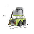 Classic creative building block toys Mr. Bean's car with sofa, movie character series, scene props assembly, DIY toys.