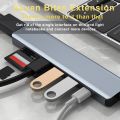 7 In 1 Type C Usb Hub Seven In One Type C 4k 30hz Usb Splitter Supports All Type C Channel Computers To Usb Compatible With Hdmi. 