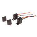 4 Pin/5 Pin 30A 12V/24V Automotive Violet Relay Socket With Wire With Terminal Automotive Control Device Auto Car Relay. 