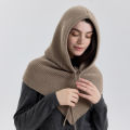 Winter Balaclava Hat Scarf for Women Knitted Hooded Caps Outdoor Warm One-Piece Neck Collar Beanies Hats for Girls.