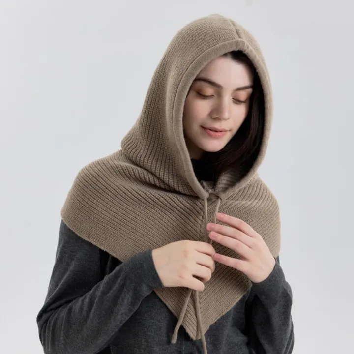 Winter%20Balaclava%20Hat%20Scarf%20for%20Women%20Knitted%20Hooded%20Caps%20Outdoor%20Warm%20One-Piece%20Neck%20Collar%20Beanies%20Hats%20for%20Girls%20-%20Image%204