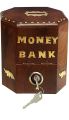 Wooden Money Bank 6x4”. 
