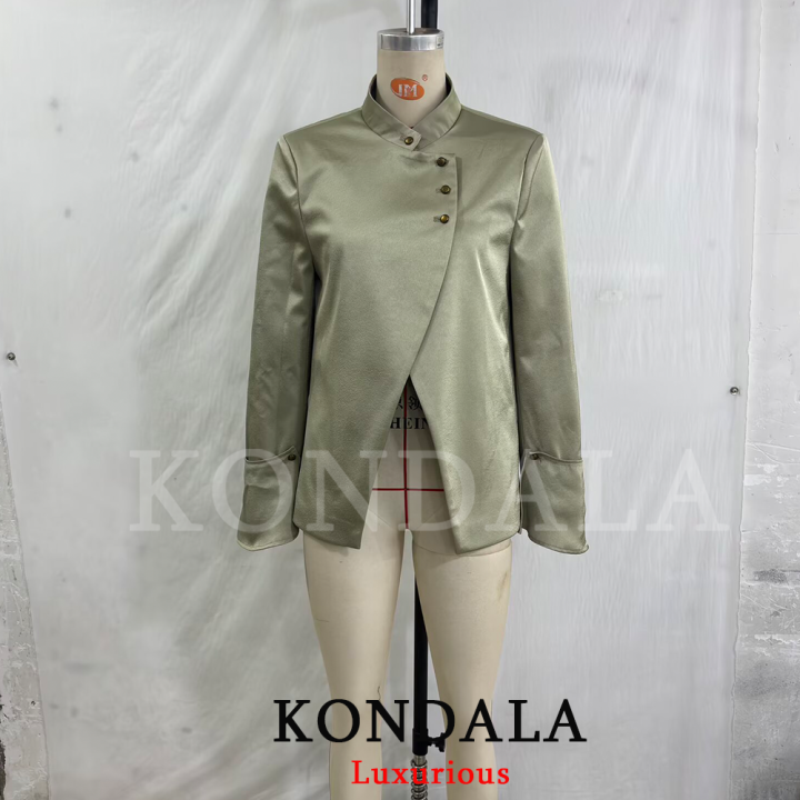 KONDALA%20Vintage%20Office%20Lady%20Satin%20Blazer%20Green%20Solid%20Turtleneck%20Loose%20Blazer%20Fashion%202026%20Spring%20Summer%20Holiday%20Female%20Blazer%20-%20Image%206