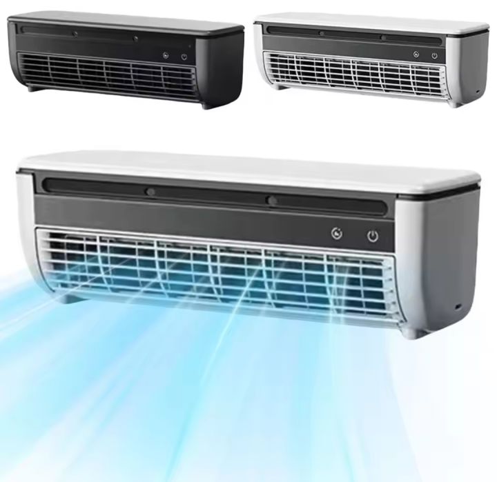 Air Cooling Fan 6000mAh Rechargeable Desktop Fan 3 Speeds Leafless Electric Fan Home Kitchen Air Conditioning Fan