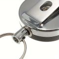 Duty Badge Reels Retractable Badge Holder, Metal Retractable Keychain Badge Reel ID Badge Holder with Belt Clip Key Ring. 