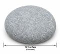 12 Inch Natural River Stone Masala Grinding Stone Set | Traditional Stone Grinder for Spices, Herbs & Chutney | Heavy Duty Flat Grinding Stone with Round Hand Grinder | Kitchen Masala Peesne Ka Pathar. 