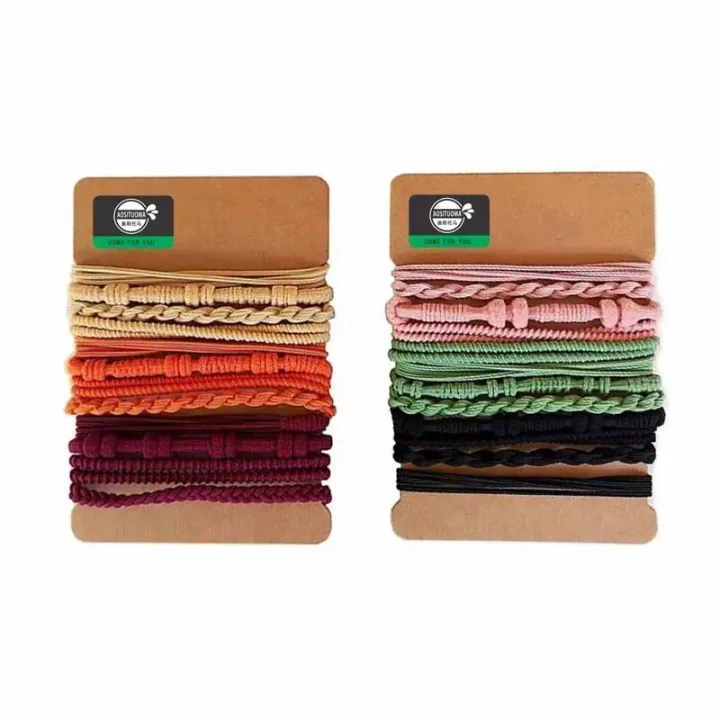 20pcs%20Boho%20Hair%20Ties%20For%20Women%20Braided%20Hair%20Rope%20Bracelet%20For%20Thick%20Hair%20Seamless%20Ponytail%20Holder%20Hair%20Accessories%20-%20Image%205