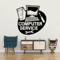 Vinyl Wall Decal Computer Service Repair Stickers Mural Creative Logo Symbol Removable Window Decor Interior Poster. 
