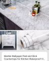 5 Miter Marble wall floor tiles sticker self adhesive white Marble Sheet for kitchen bed room.