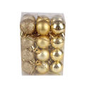 24pcs 3cm Glitter Christmas Ball Ornament Hanging Bauble Ball Gold Pink Champagne Christmas Tree Decorations New Year . 