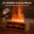 Aroma Humidifier Flame Essential Oil Diffuser Air Humidifier Aromatherapy Fragrance Diffuser with RGB Light and Remote Control.
