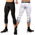 Men's Sports 3/4 Cropped Pants Gym Running Leggings Male Joggings Elastic Compressions Sweatpant Football Basketball Trousers. 
