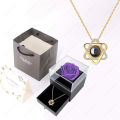 Luxury 100 Languages Projection Pendant Necklaces With Rose  Box For Women Girlfriend Wife  Valentine Jewelry. 