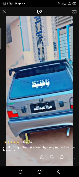 Universal Mehran car Spoiler High Quality Material without paint