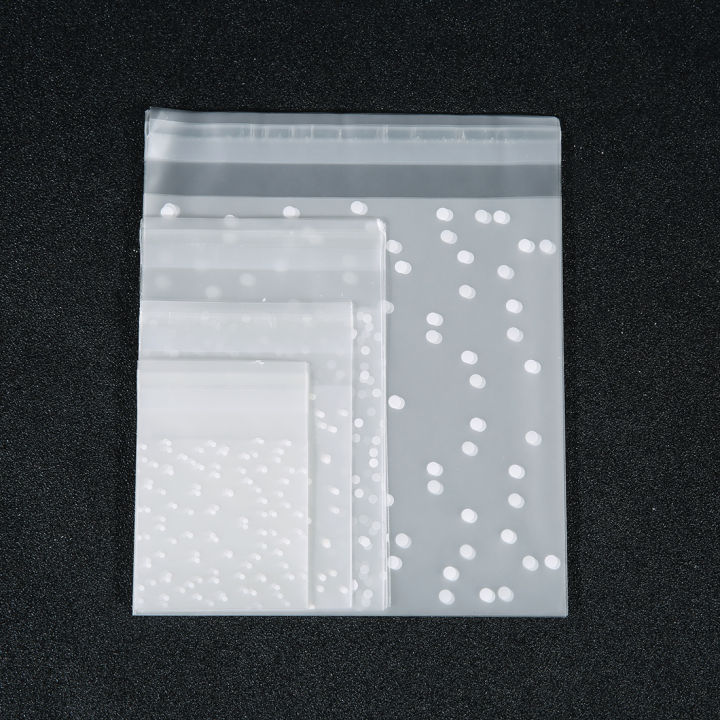 100pcs/lot%20Self%20Sealing%20Gift%20Bag%20White%20Polka%20Dot%20Transparent%20Packaging%20Bags%20Frosted%20Dot%20Pattern%20Bag%20For%20Jewelry%20Cookie%20Storage%20-%20Image%206