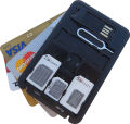 All in One Credit Card Size Slim SIM Adapter kit with TF Card Reader & SIM Card Tray Eject Pin, SIM Card Holder. 