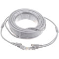 IP Camera Cable 5M/10M/15M/20M/30M Ethernet Cable CAT5/CAT-5e  RJ45 + DC Power Gray Cables for Network Camera NVR CCTV System. 
